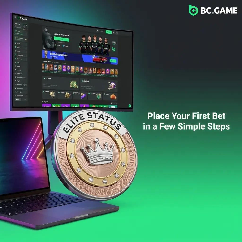 Step-by-step guide to placing your first sports bet on BC Game in India with cricket and football options