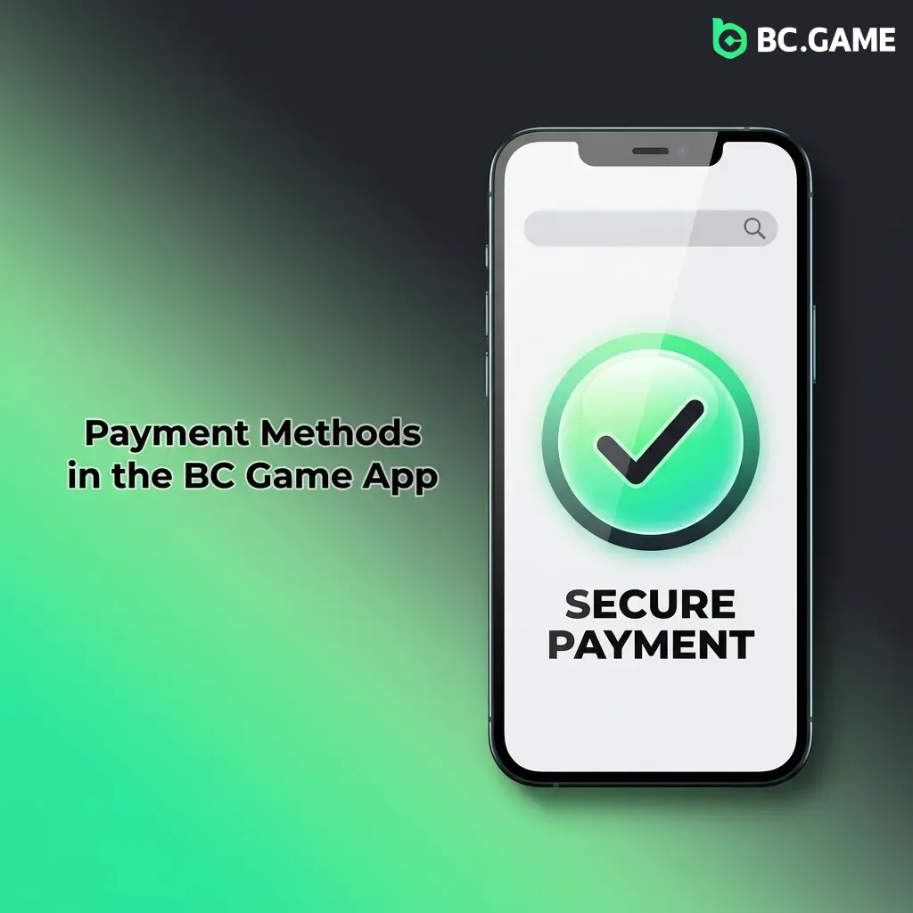 BC Game app payment methods showing UPI, PhonePe, Paytm, BTC, ETH, USDT, and BNB options for Indian players