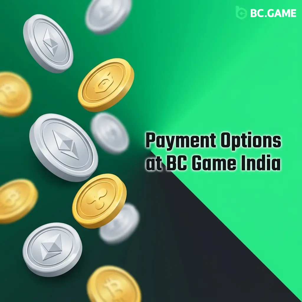BC Game India payment options including UPI, PhonePe, Paytm, Bitcoin, Ethereum, and other cryptocurrencies