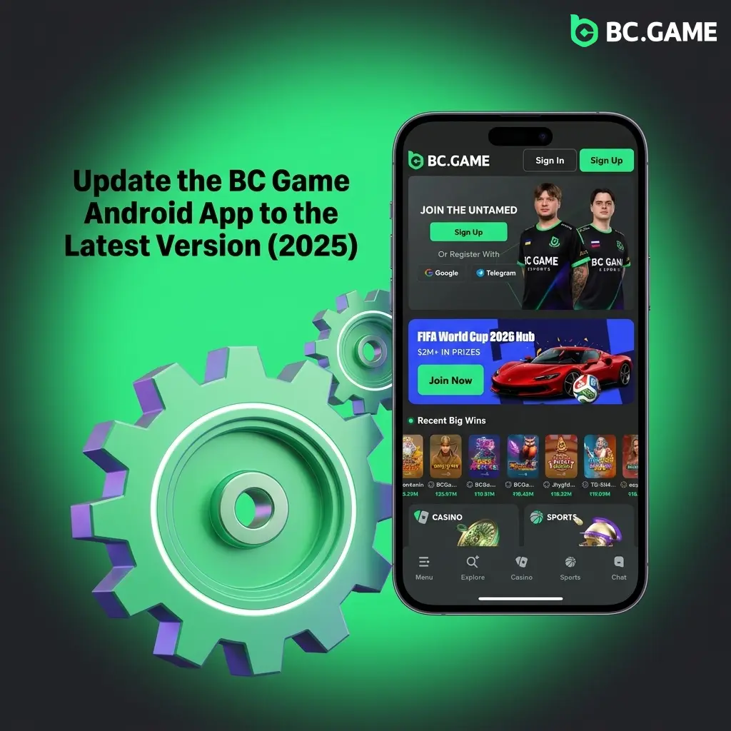 BC Game Android app APK update process 2025 showing download and installation steps on Android device
